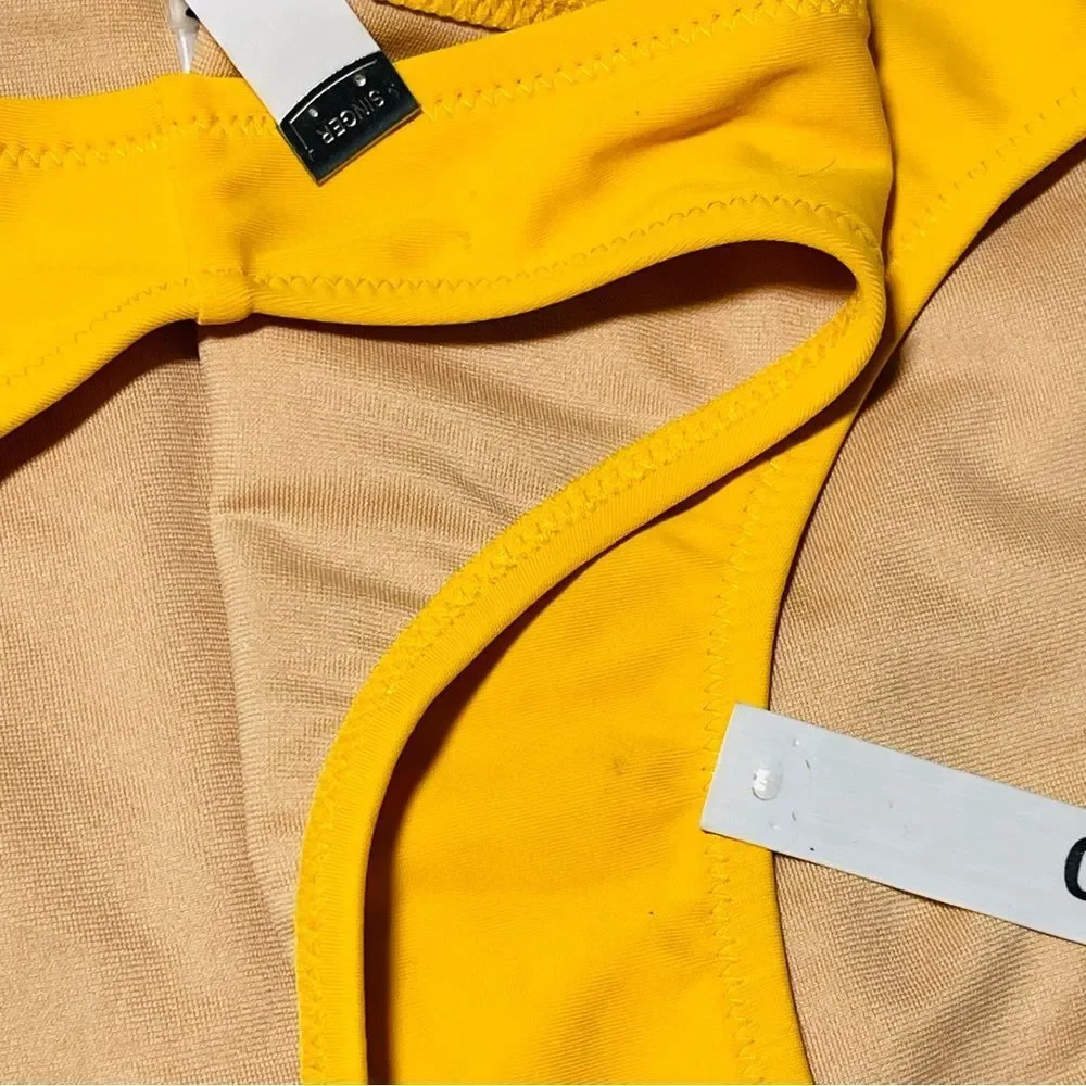 Old Navy Hipster Low Rise Bikini Bottom M Mustard‎ Yellow